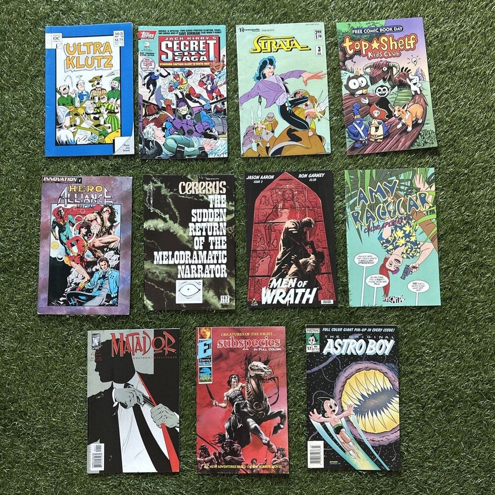 Lot Of 11 Comic Books Astro Boy Matador Hero Alliance Ultra Klutz Man Of Wraih